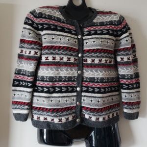 Ladies Wool Cardigan Sweater
